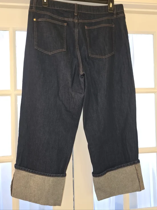 kate spade Dark Blue Relaxed Cuffed Jeans - Picture 2 of 3